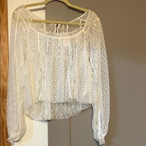 T.J.Maxx White Lace Blouse